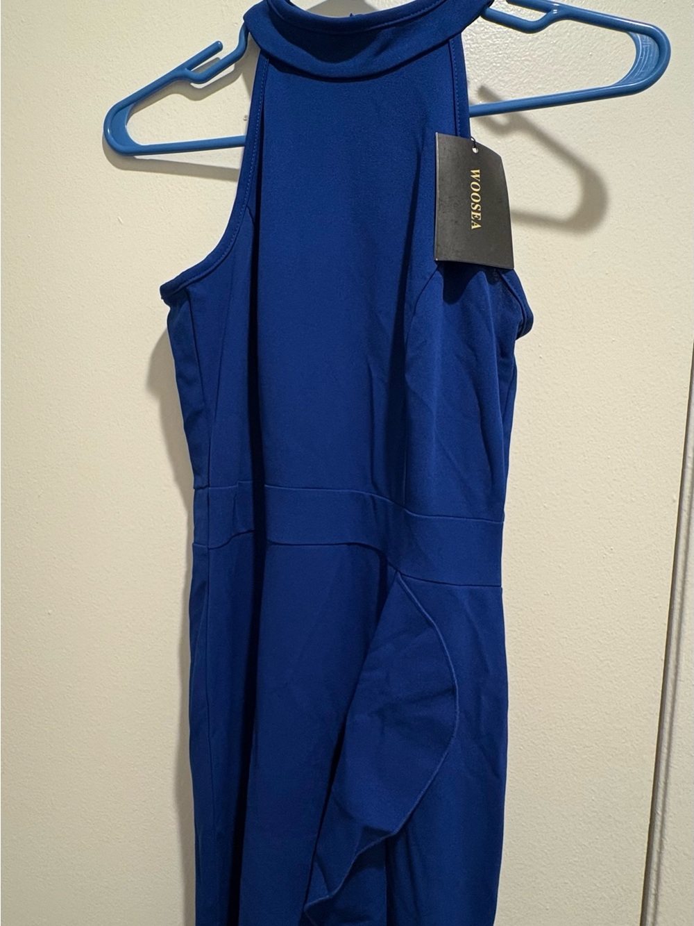 Royal Blue Halter Dress